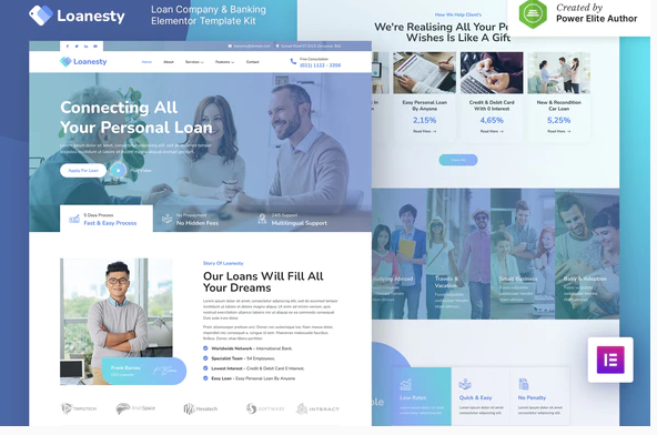 Loanesty - Loan Company & Banking Elementor Template Kit Loanesty - Loan Company & Banking Elementor Template Kit