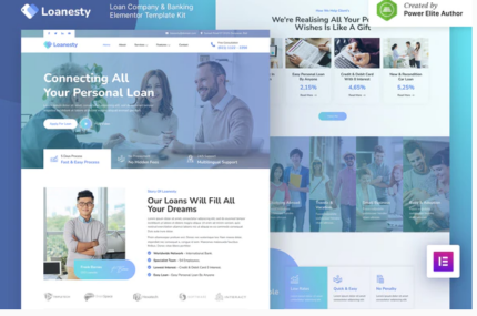 Loanesty – Loan Company & Banking Elementor Template Kit