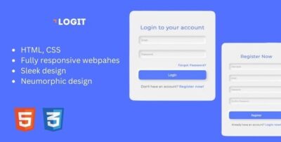 LogIt - Premium Login and Signup HTML5 Forms