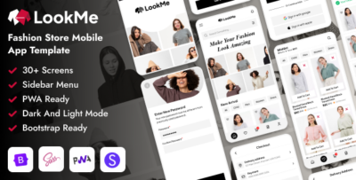 LookMe - Fashion Store Mobile App Template (Bootstrap + PWA)