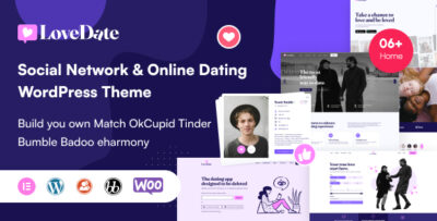 LoveDate - Social Dating Network WordPress Theme