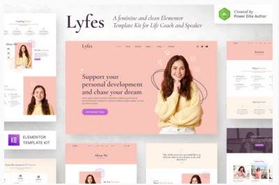Lyfes - Feminine Life Coach & Speaker Elementor Template Kit