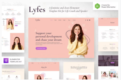 Lyfes – Feminine Life Coach & Speaker Elementor Template Kit