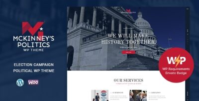 MCKinney's Politics Elections Campaign & Social Activism WordPress Theme