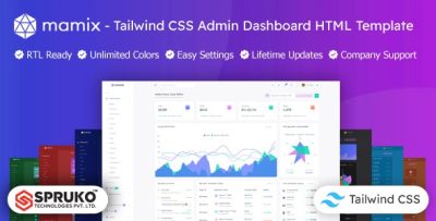 Mamix - Tailwind CSS Admin Dashboard HTML Template