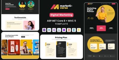 Marketiverse - ASP.NET Core & MVC - Digital Marketing Agency Website Template