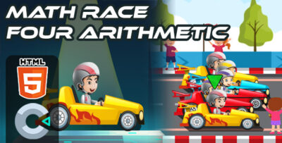 Math Race Four Arithmetic - HTML5 Game - C3P