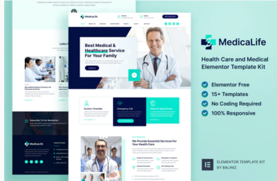 MedicaLife - Health Care & Medical Elementor Template Kit