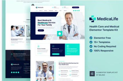 MedicaLife – Health Care & Medical Elementor Template Kit