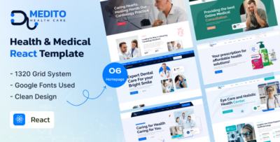 Medito – Health & Medical React JS Template