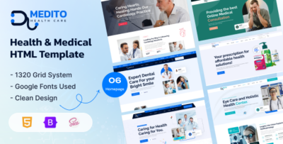 Medito – Health & Medical WooCommerce Shop HTML5 Template