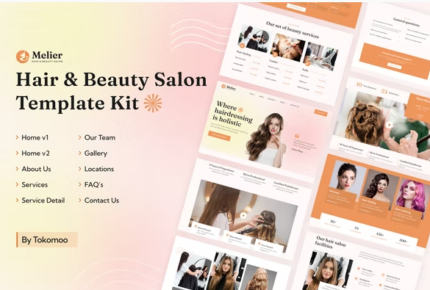 Melier Hair & Beauty Salon Elementor Template Kit