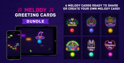 Melody Greeting Cards HTML5 Canvas