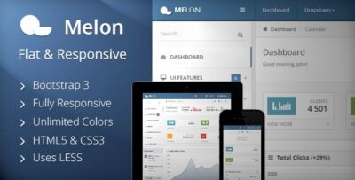 Melon – Flat & Responsive Admin Template