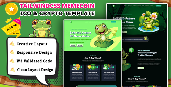 Meme coin - Tailwindcss Memecoin ICO & Crypto Template Meme coin - Tailwindcss Memecoin ICO & Crypto Template