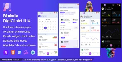 Mobile DigiClinicUIUX App Bootstrap 5 HTML Template