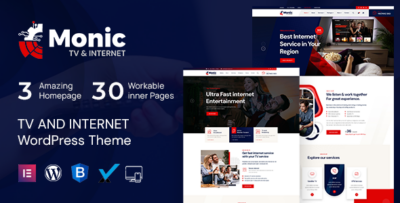 Monic - TV & Internet WordPress Theme & RTL Ready