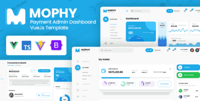 Mophy - VueJs Payment Admin Dashboard Template