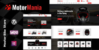 MotorMania Motorcycle Accessories WooCommerce Theme