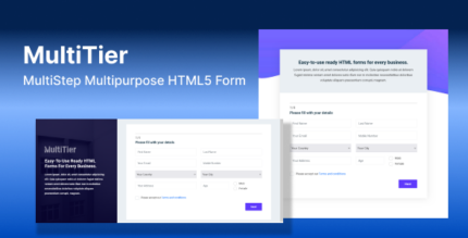 MultiTier - MultiStep Multipurpose HTML5 Form