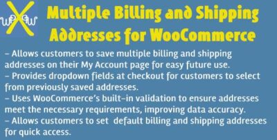 Multiple Billing and Shipping Addresses for WooCommerce Checkout