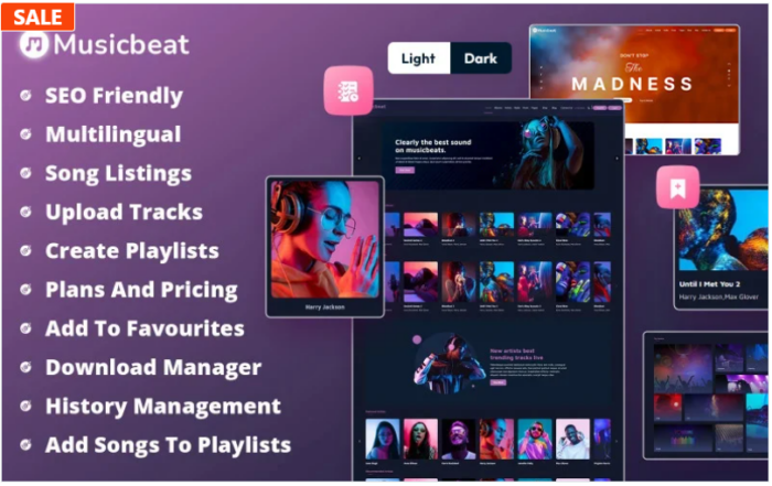 MusicBeat - Web Music Streaming WordPress Theme