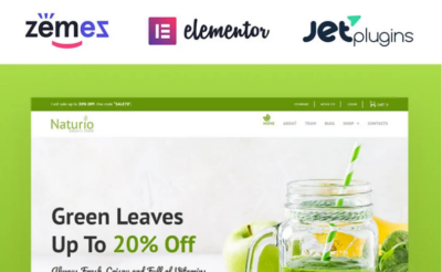 Naturio Food Store Template WooCommerce Theme