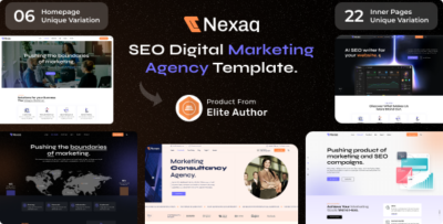 Nexaq - SEO Digital Marketing Agency HTML Template