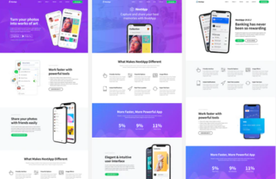 NextApp - App Landing Page Template Kit