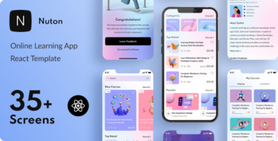 Nuton - Online Learning React App PWA