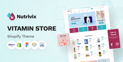 Nutrivix - Shopify Vitamin Store Theme, Food Supplements