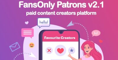 PHP FansOnly Patrons - Paid Content Creators Platform v2.5