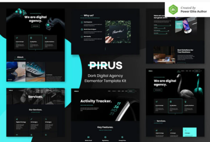 PIRUS – Dark Digital Agency Elementor Template Kit