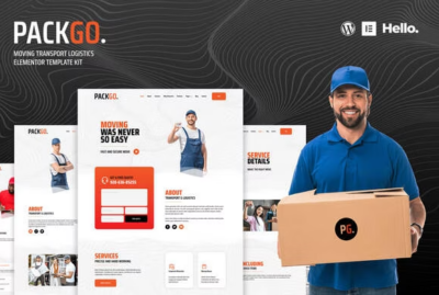 PackGo - Moving Transport Logistics Elementor Template Kit