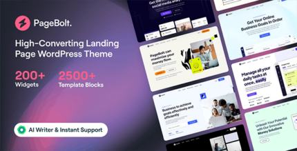 PageBolt - Landing Page WordPress Theme