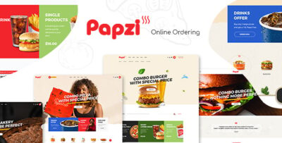 Papzi - Fast Food Restaurant WooCommerce WordPress Theme