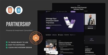 Partnership - Finance & Investment Consultant HTML Template