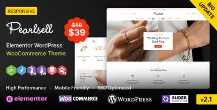 Pearlsell WP - Jewelry Elementor WooCommerce Theme