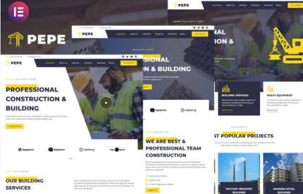 Pepe - Building & Construction Business Services Elementor Template Kit