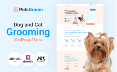 PetsGroom - Dog & Cat Grooming WordPress Theme