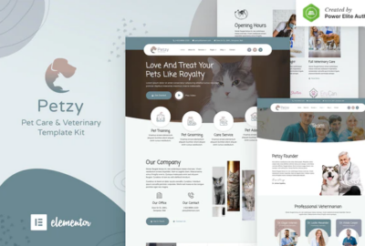 Petzy - Pet Care & Veterinary Elementor Template Kit