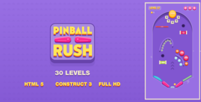 Pinball Rush - HTML5 Game (Construct3)