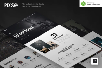 Pixoo - Film Maker & Movie Studio Elementor Template Kit