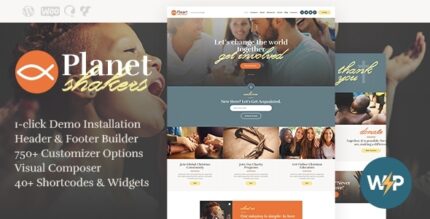 Planet Shakers Church & Religion WordPress Theme