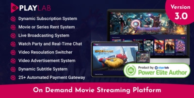 PlayLab - On Demand Movie Streaming Platform v3.0