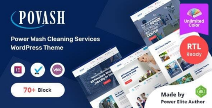 Povash Power Wash WordPress Theme + RTL