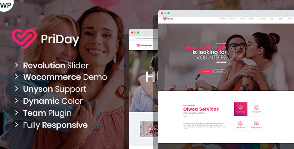PriDay - LGBT Community WordPress Theme PriDay - LGBT Community WordPress Theme