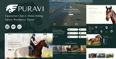 Puravi - Equestrian Club & Horse Riding Sports Theme