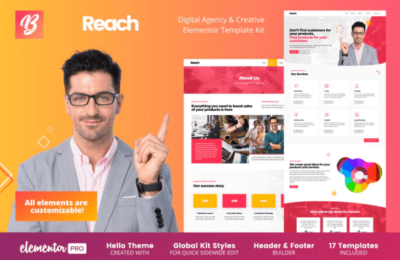 Reach - Digital Agency & Creative Elementor Template Kit