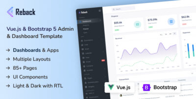 Reback - Vuejs Admin & Dashboard Template